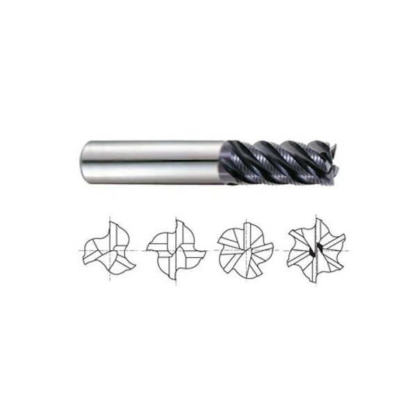 Yg-1 Tool 4 Flute Long Length 45 Deg Helix Rougher Jet-Power Carbide 95108 - main